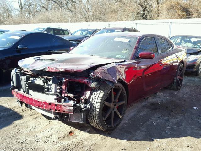 2C3CDXL95HH565912 - 2017 DODGE CHARGER SR MAROON photo 2