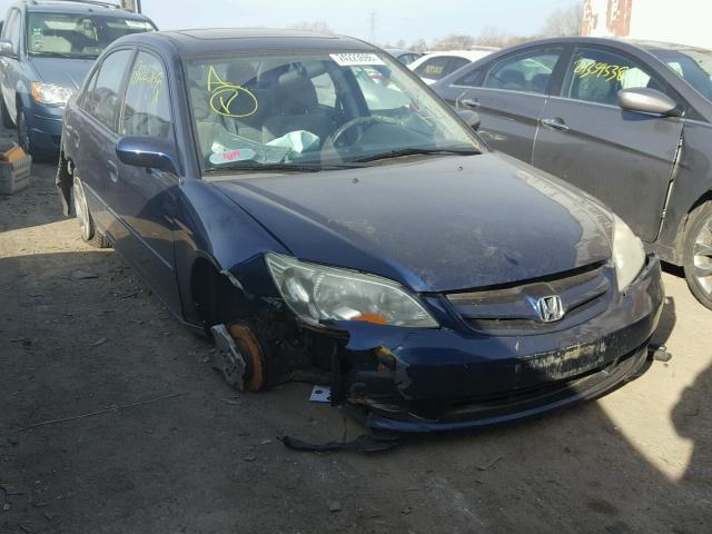 2HGES26855H539906 - 2005 HONDA CIVIC EX BLUE photo 1