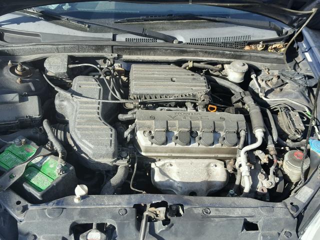 2HGES26855H539906 - 2005 HONDA CIVIC EX BLUE photo 7