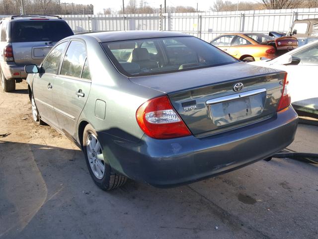 4T1BE30K04U339106 - 2004 TOYOTA CAMRY LE GREEN photo 3