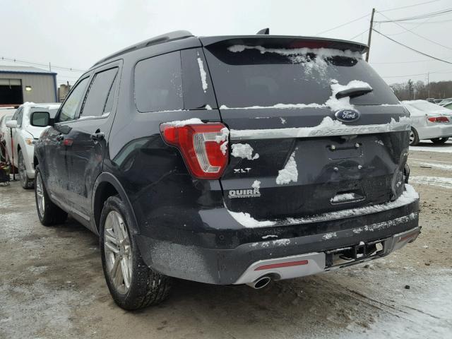 2FM5K8D82HGC59036 - 2017 FORD EXPLORER X BLACK photo 3