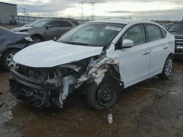 3N1AB7AP0GY237304 - 2016 NISSAN SENTRA S WHITE photo 2