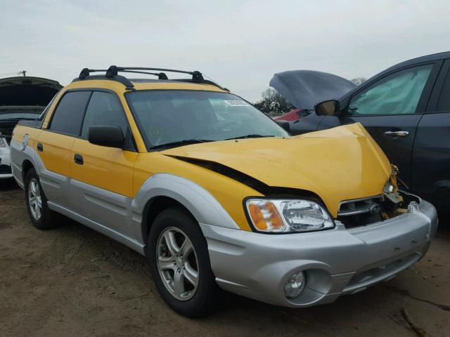 4S4BT62C737111937 - 2003 SUBARU BAJA SPORT YELLOW photo 1