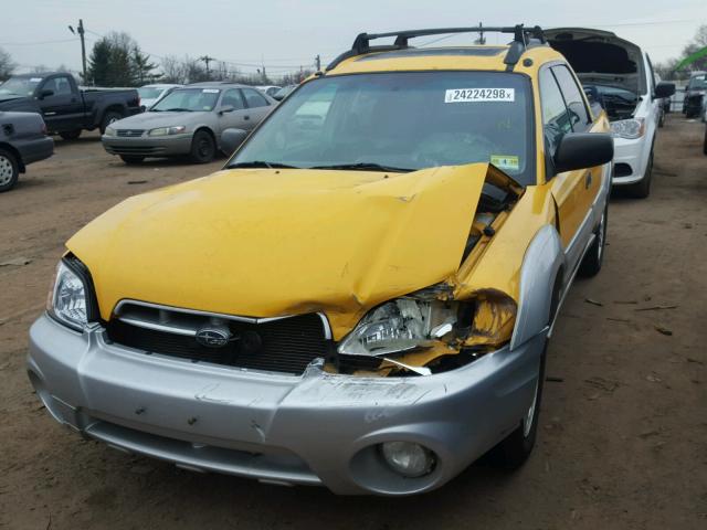 4S4BT62C737111937 - 2003 SUBARU BAJA SPORT YELLOW photo 2