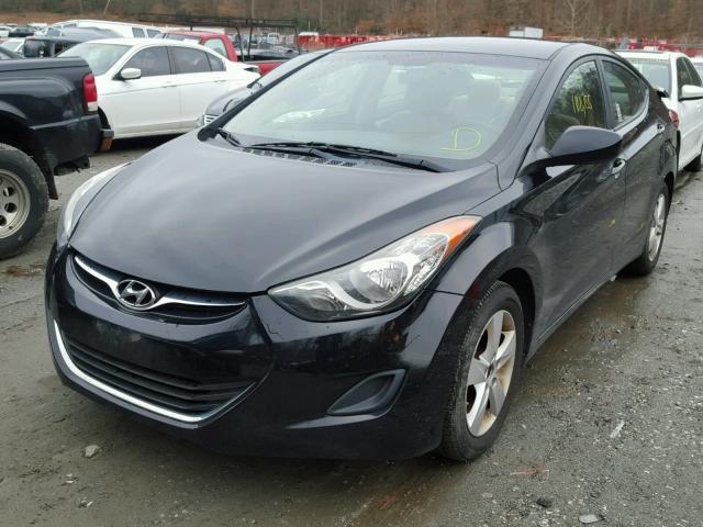 KMHDH4AE5BU127295 - 2011 HYUNDAI ELANTRA GL BLACK photo 2