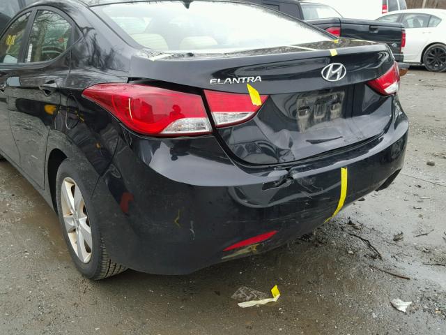 KMHDH4AE5BU127295 - 2011 HYUNDAI ELANTRA GL BLACK photo 9