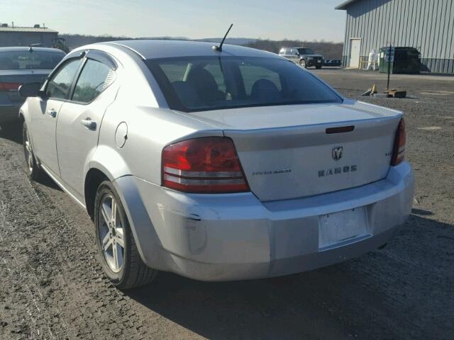 1B3LC56J38N217303 - 2008 DODGE AVENGER SX SILVER photo 3