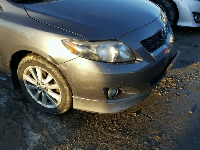 2T1BU40E19C160018 - 2009 TOYOTA COROLLA BA GRAY photo 9