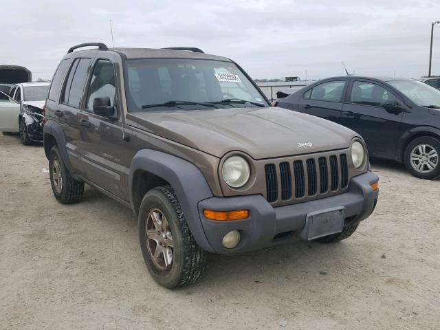 1J4GK48K52W139833 - 2002 JEEP LIBERTY SP TAN photo 1