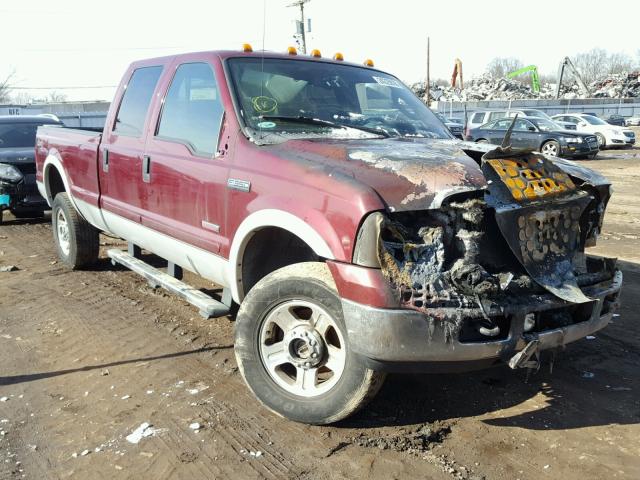 1FTWW31P06EB06661 - 2006 FORD F350 SRW S BURGUNDY photo 1