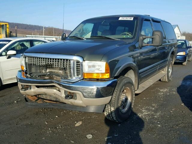 1FMNU43S2YEC17879 - 2000 FORD EXCURSION GREEN photo 2