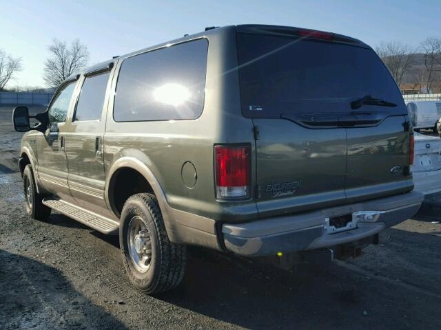 1FMNU43S2YEC17879 - 2000 FORD EXCURSION GREEN photo 3