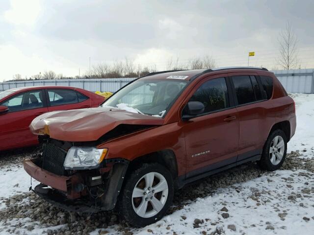 1C4NJDAB0CD642662 - 2012 JEEP COMPASS BA ORANGE photo 2