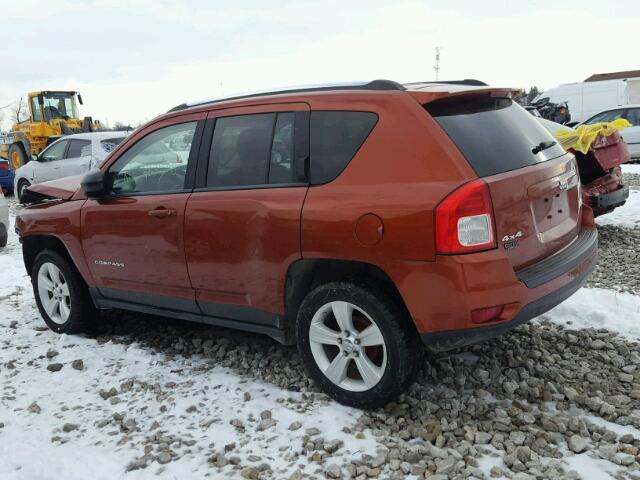 1C4NJDAB0CD642662 - 2012 JEEP COMPASS BA ORANGE photo 3