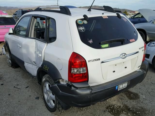 KM8JN72D25U118223 - 2005 HYUNDAI TUCSON GLS WHITE photo 3