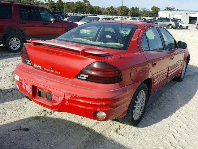 1G2NE52E6XM738860 - 1999 PONTIAC GRAND AM S RED photo 4