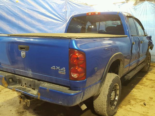 3D7KS28D87G712872 - 2007 DODGE RAM 2500 S BLUE photo 4