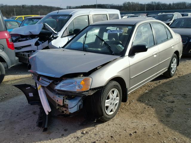 1HGES16543L016618 - 2003 HONDA CIVIC LX SILVER photo 2