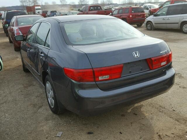 1HGCM56435A089395 - 2005 HONDA ACCORD LX BLUE photo 3