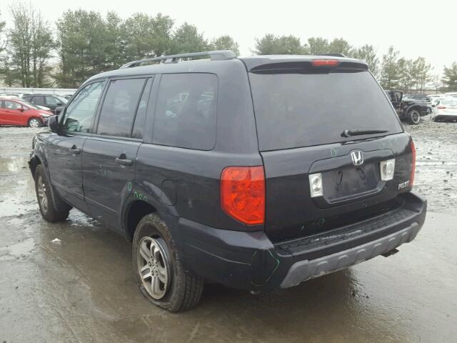 2HKYF18774H538017 - 2004 HONDA PILOT EXL BLACK photo 3