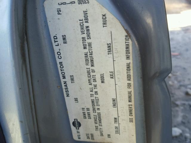 1N6ND16S2GC425220 - 1986 NISSAN D21 KING C BLUE photo 10