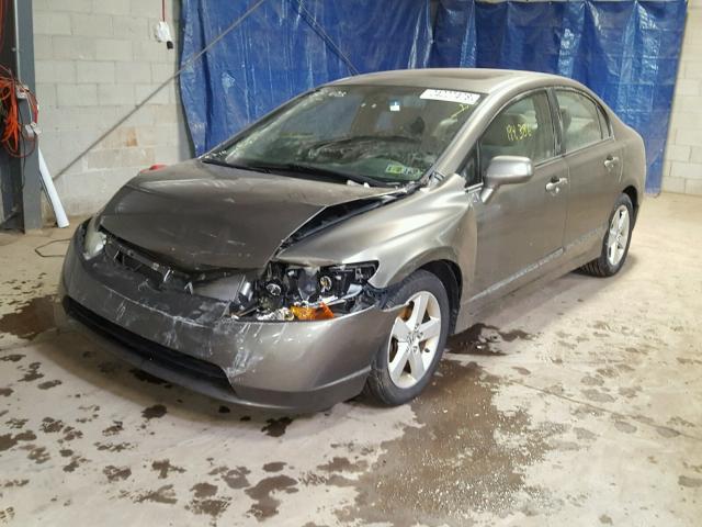 1HGFA16837L068538 - 2007 HONDA CIVIC EX GRAY photo 2