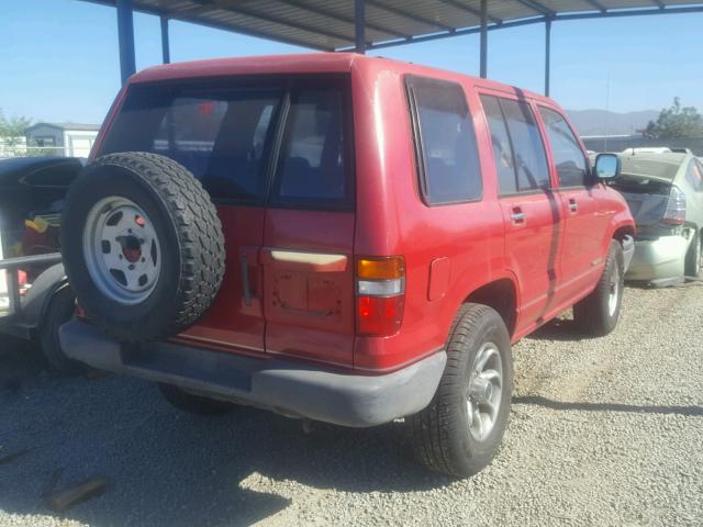 JACDH58V1R7916356 - 1994 ISUZU TROOPER S RED photo 4