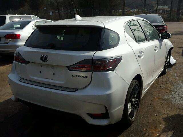 JTHKD5BH4G2252036 - 2016 LEXUS CT 200 WHITE photo 4