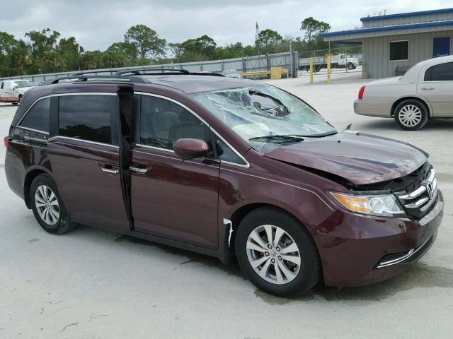 5FNRL5H69FB108325 - 2015 HONDA ODYSSEY EX MAROON photo 1