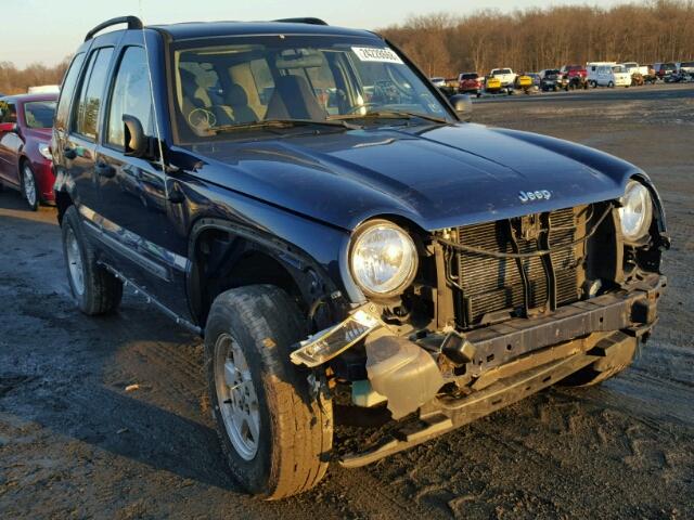 1J4GL48K35W593550 - 2005 JEEP LIBERTY SP BLUE photo 1