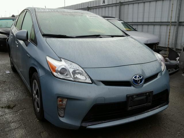 JTDKN3DU2E1826648 - 2014 TOYOTA PRIUS GREEN photo 1