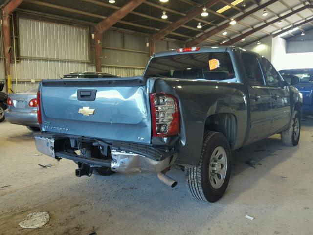 3GCPCREA0BG350139 - 2011 CHEVROLET SILVERADO BLUE photo 4