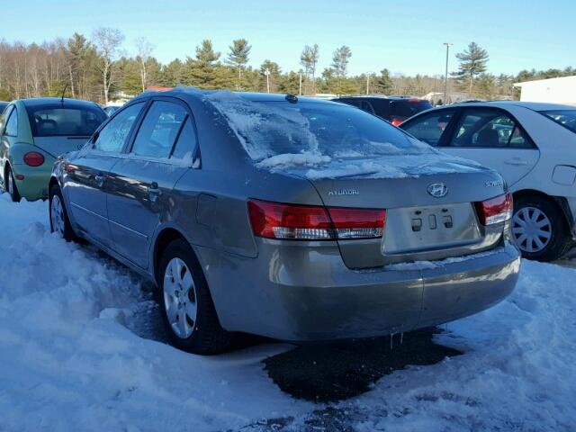 5NPET46C28H335894 - 2008 HYUNDAI SONATA GLS GRAY photo 3