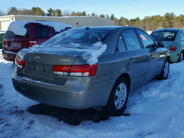 5NPET46C28H335894 - 2008 HYUNDAI SONATA GLS GRAY photo 4