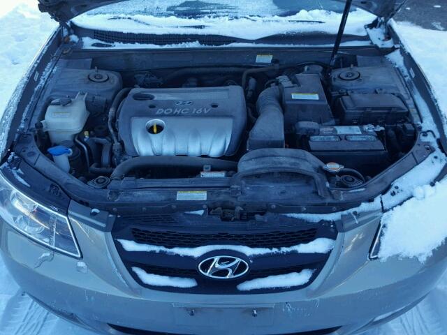 5NPET46C28H335894 - 2008 HYUNDAI SONATA GLS GRAY photo 7