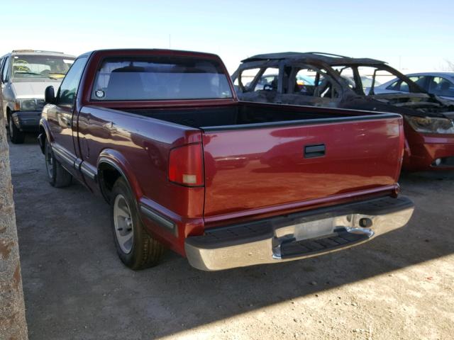 1GCCS1440WK145028 - 1998 CHEVROLET S TRUCK S1 BURGUNDY photo 3