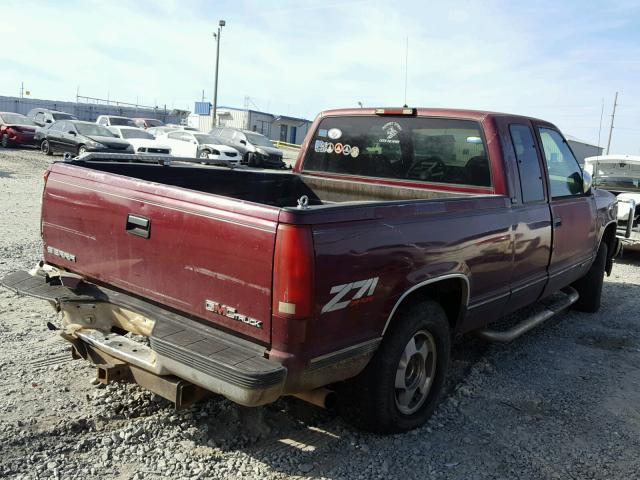 1GTEK19K0RE562636 - 1994 GMC SIERRA K15 MAROON photo 4