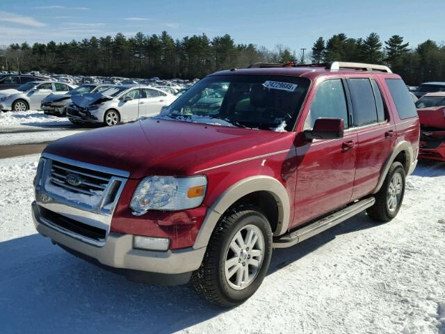 1FMEU7EE6AUB15747 - 2010 FORD EXPLORER E RED photo 2