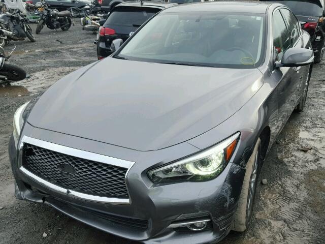 JN1BV7ARXFM411779 - 2015 INFINITI Q50 BASE GRAY photo 2