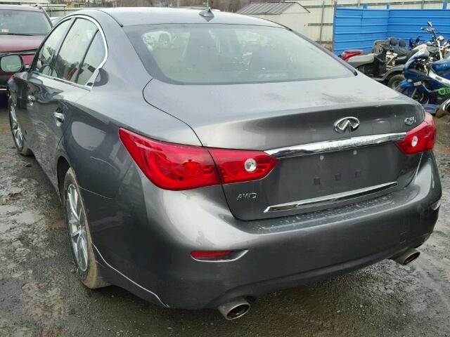 JN1BV7ARXFM411779 - 2015 INFINITI Q50 BASE GRAY photo 3