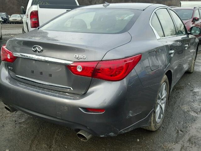 JN1BV7ARXFM411779 - 2015 INFINITI Q50 BASE Gris foto 4