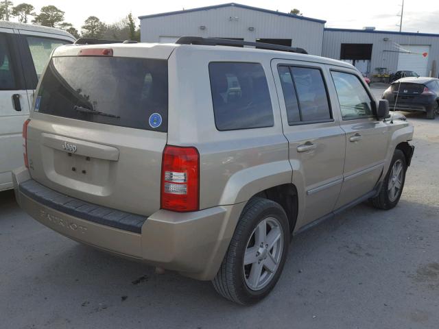 1J4NT1GA2AD638479 - 2010 JEEP PATRIOT SP TAN photo 4