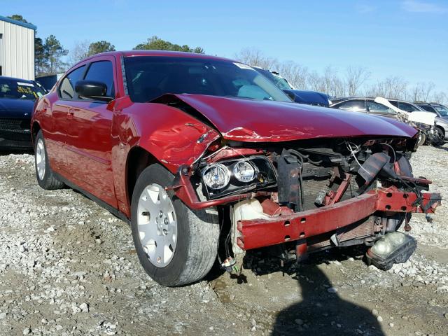 2B3KA43G87H842503 - 2007 DODGE CHARGER SE RED photo 1