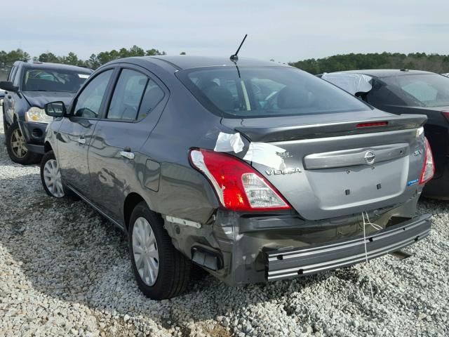 3N1CN7AP9GL846310 - 2016 NISSAN VERSA S GRAY photo 3