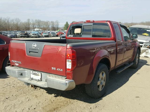 1N6AD06W38C442024 - 2008 NISSAN FRONTIER K RED photo 4