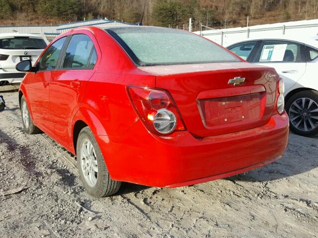 1G1JB5SH7C4173681 - 2012 CHEVROLET SONIC LS RED photo 3