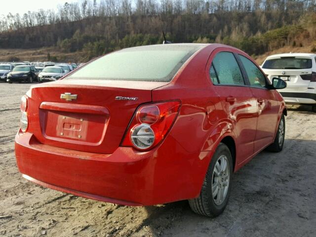 1G1JB5SH7C4173681 - 2012 CHEVROLET SONIC LS RED photo 4