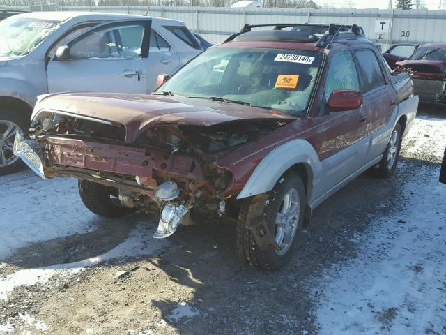 4S4BT61C837109552 - 2003 SUBARU BAJA RED photo 2