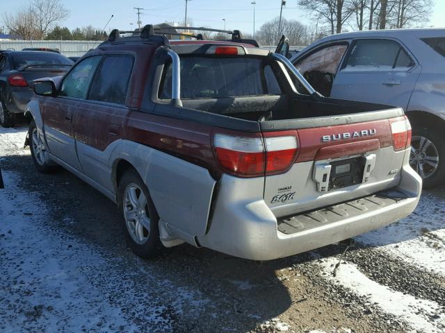 4S4BT61C837109552 - 2003 SUBARU BAJA RED photo 3