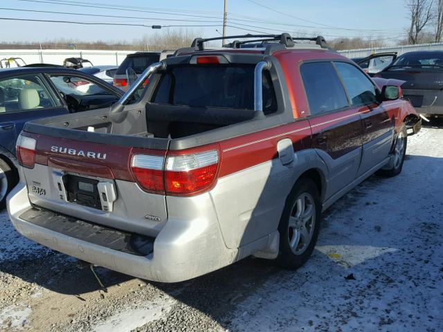 4S4BT61C837109552 - 2003 SUBARU BAJA RED photo 4